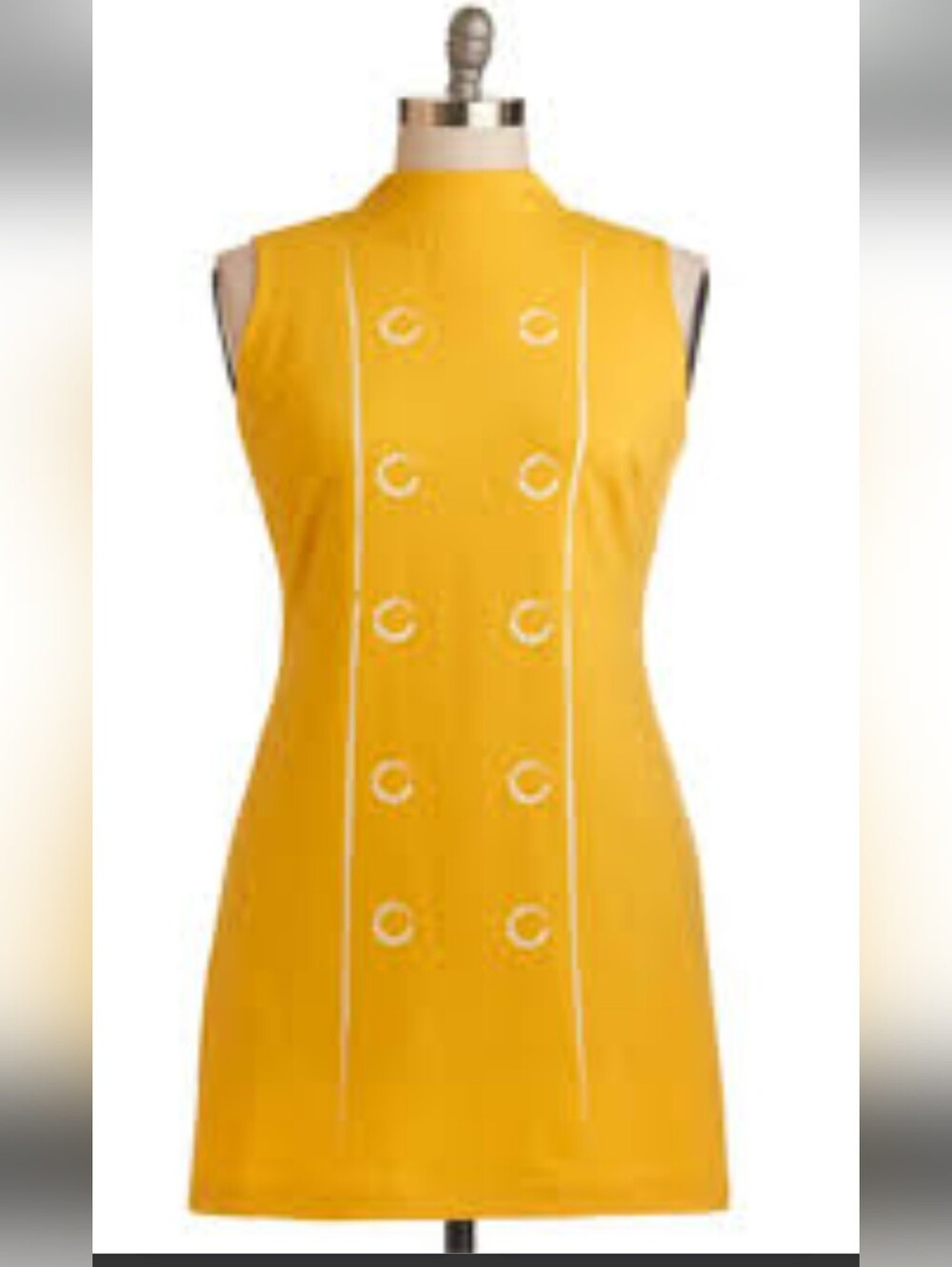 ModCloth Lemon Dress | Retro 60s Mod Shift Dress | Trompe L'Oeil | Size 1X